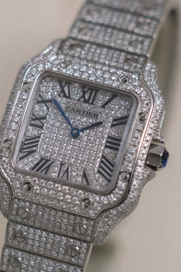 Cartier Santos de Cartier Small Full Diamond Ref. WSSA0082 thumbnail 3