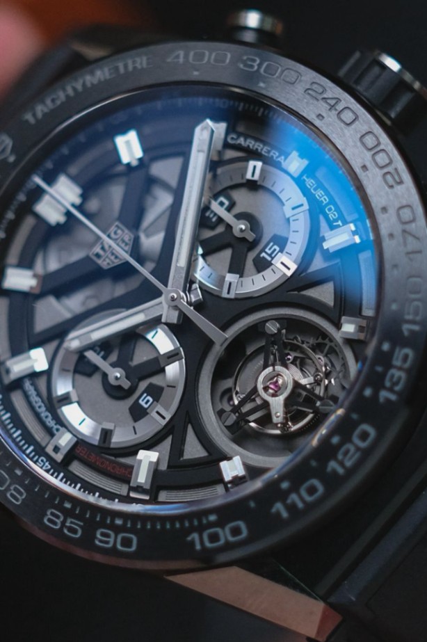 TAG HEUER CARRERA 02T TOURBILLON CHRONOGRAPH CERAMIC BEZEL thumbnail 4