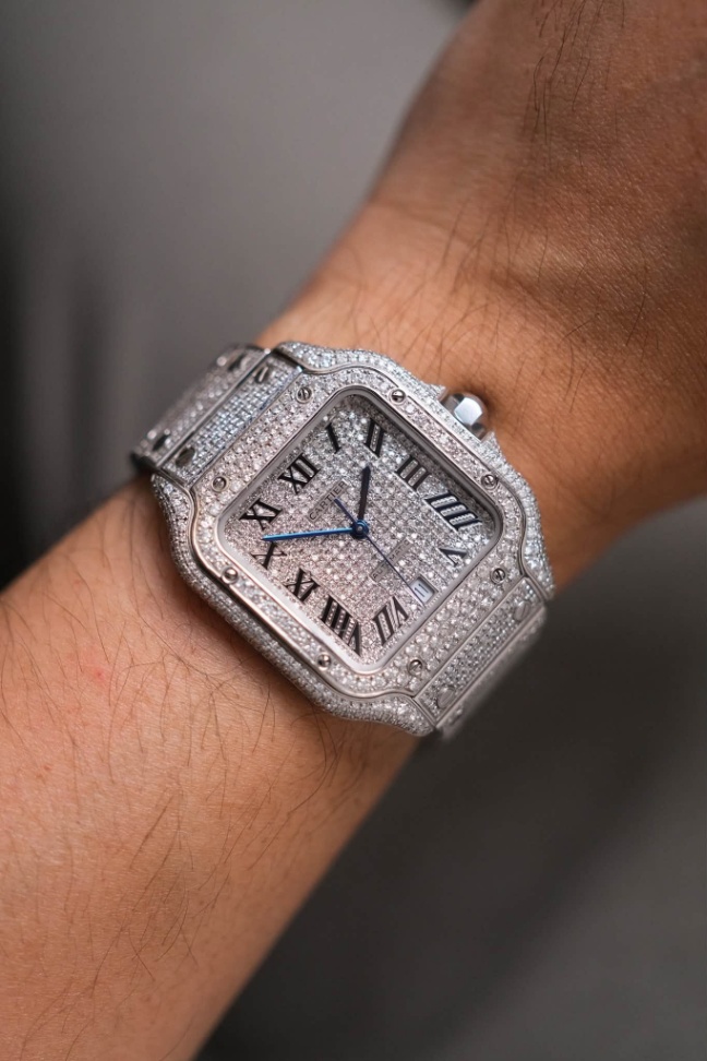 Cartier Santos de Cartier Large Full Diamond thumbnail 3