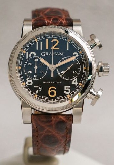 Graham Silverstone Black Chronograph Vintage 44