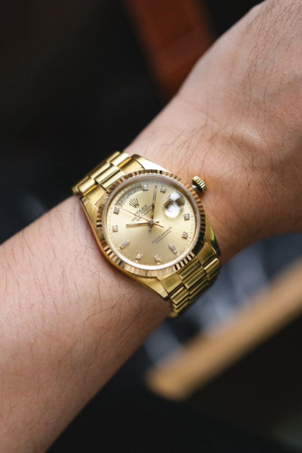 ROLEX DAY DATE 36 18K GOLD Diamond 18238 thumbnail 3