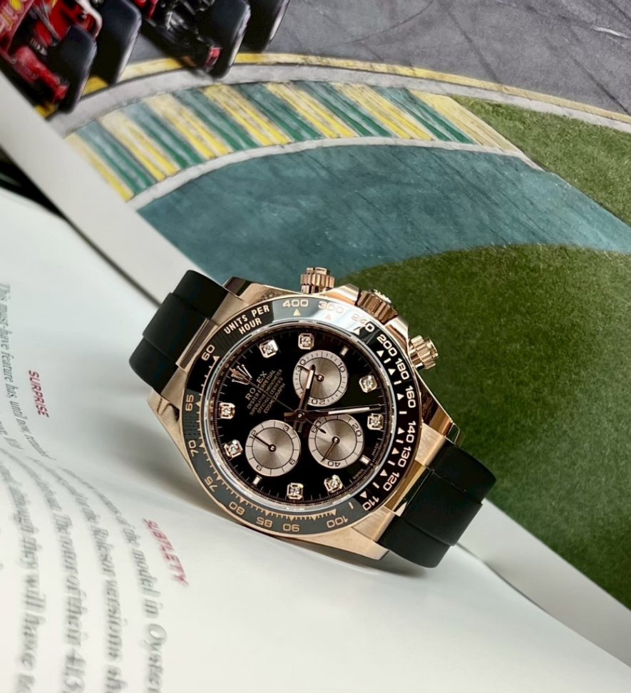 Daytona Black Diamond Rose Gold Oysterflex 40mm - Image 2