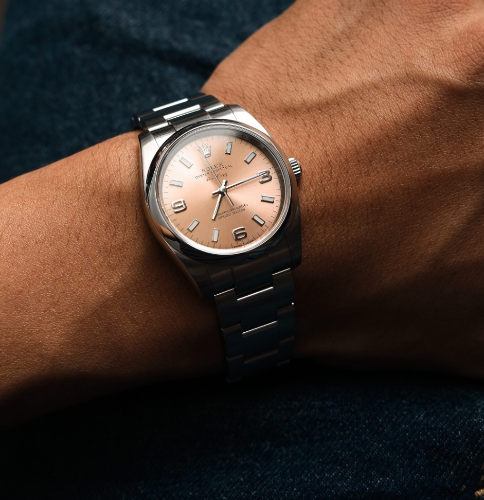 Rolex Oyster Perpetual Air King 114200 Salmon Dial Oyster Steel 2008 thumbnail 6