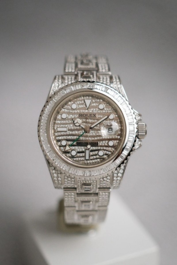 Rolex Ice GMT MASTER II Green Hand Full Diamond