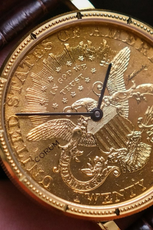 CORUM TWENTY DOLLAR COIN WATCH 18k GOLD Automatic  thumbnail 3