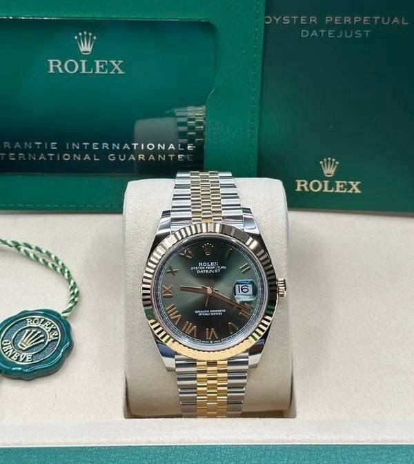 Datejust Green Roman Dial 2t Yellow Gold 41mm