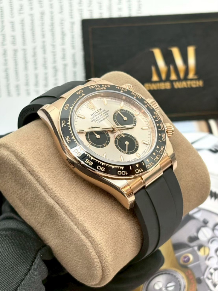 Daytona Sundust Dial Rose Gold Oysterflex 40mm - Image 4