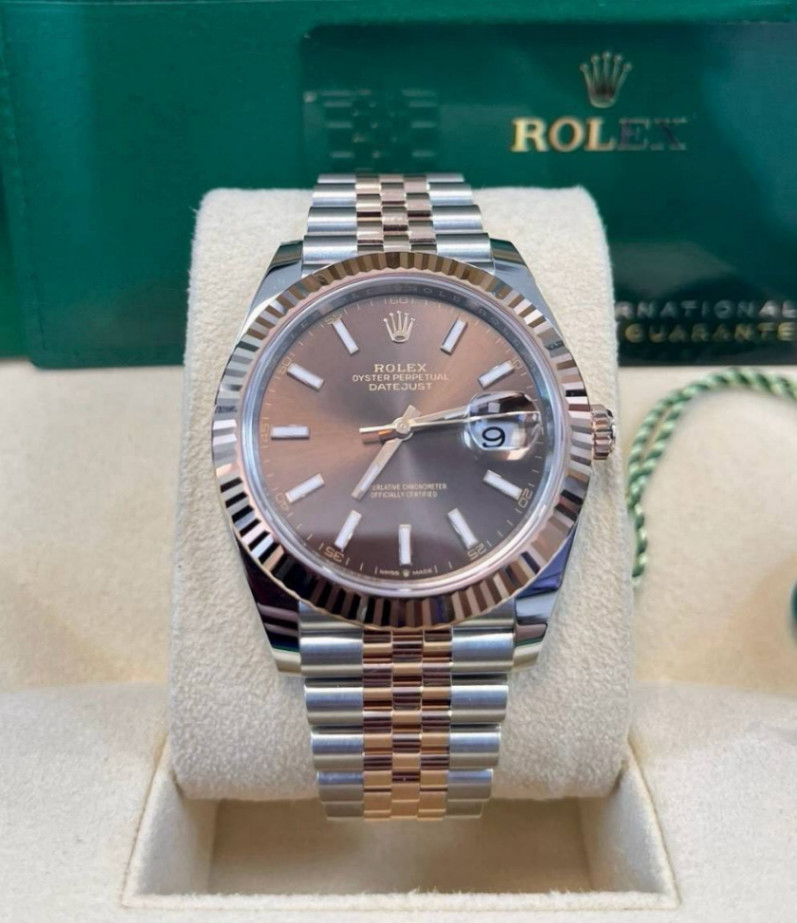Datejust Chocolate Dial 2t Rose Gold 41mm