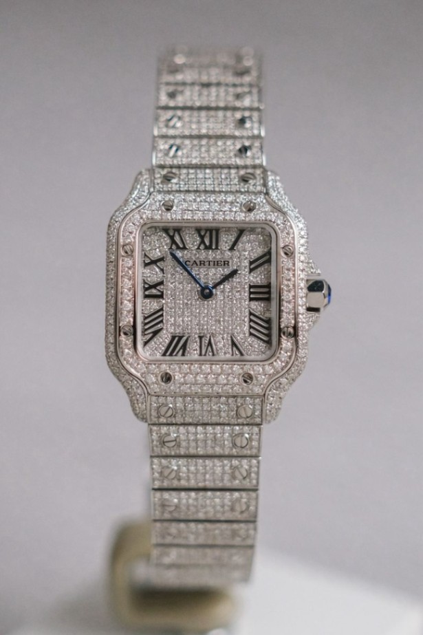Cartier Santos de Cartier Small Full Diamond Ref. WSSA0082