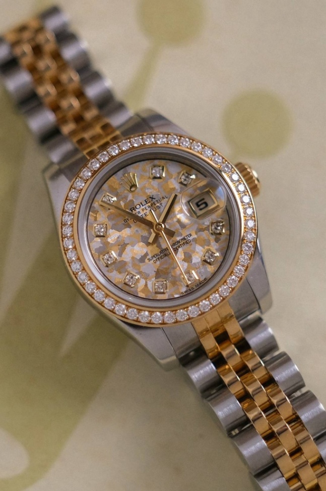 Rolex Lady Datejust 2 Tone Diamond Golden Crystal Dial Ref. 179383 thumbnail 4