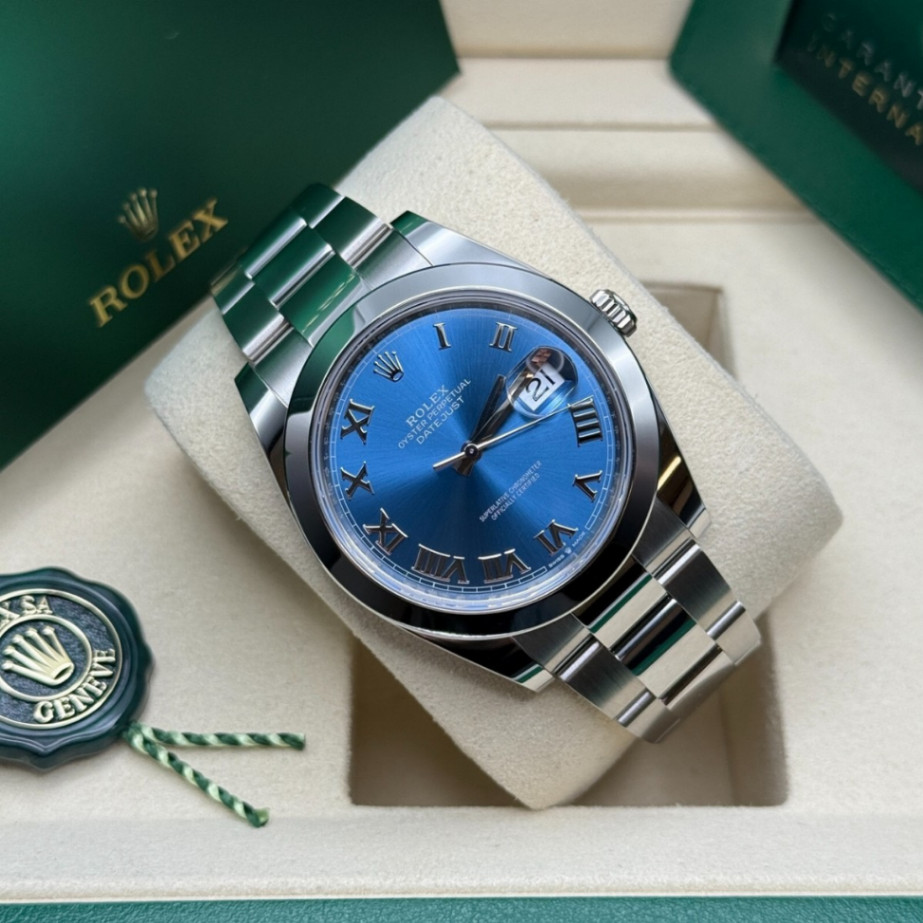 Datejust Blue Roman Dial Oyster 41mm thumbnail 2
