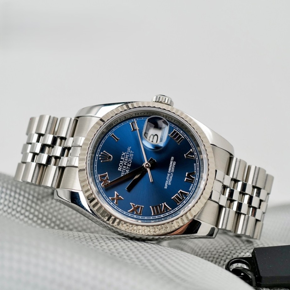ROLEX Datejust 36 116234 Blue Roman Dial Jubilee