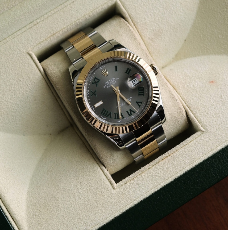 Rolex Datejust ll 116333 Grey Wimbledon Dial Two-Tone Oyster 2014 thumbnail 10