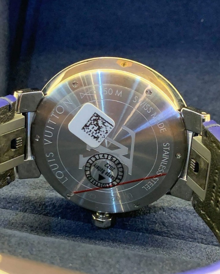 Louis Vuitton Tambour Slim Monogram Blue thumbnail 5