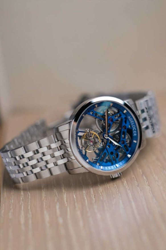 AGELOCER Original Hollow Blue Free-Sprung Flying Tourbillon 9004A9 thumbnail 4