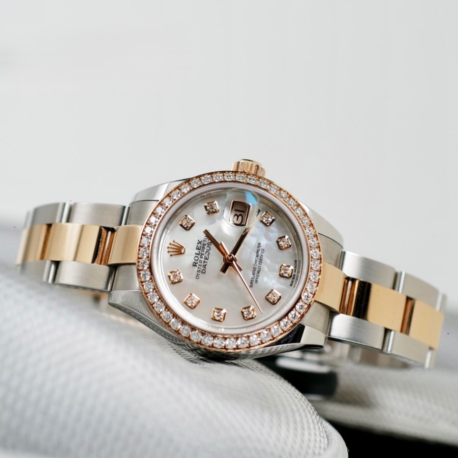 ROLEX Lady-Datejust 279381RBR Mother of Pearl Diamond Dial 28mm
