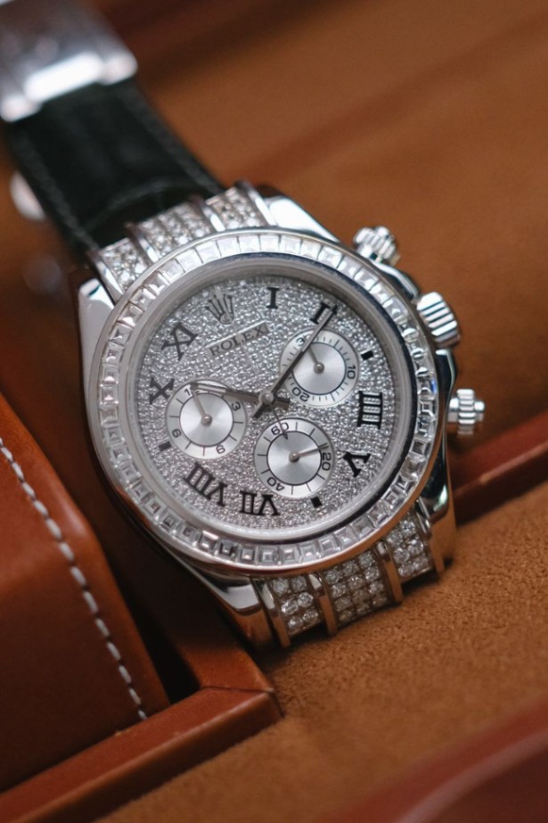 Rolex Daytona Full 18K White Gold Diamond - Image 2