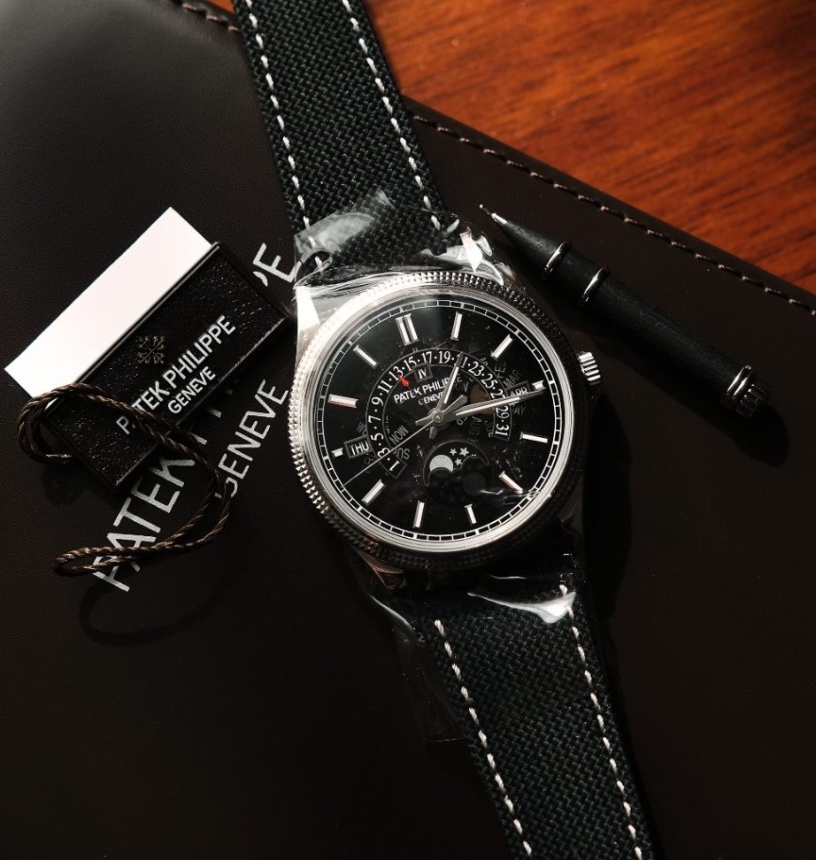 Patek Philippe New Grand Complications 6159G-001 Perpetual Calendar Skeletonized Dial Black Fabric Strap 2025 - Image 2