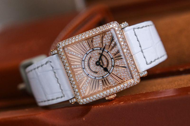 Franck Muller Master Square 18K Rose Gold Full Diamond (6002 M QZ R REL D) thumbnail 2