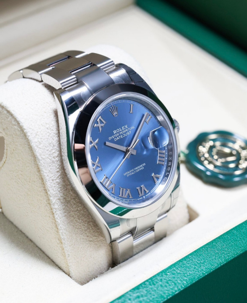 Datejust Blue Roman Dial Oyster 41mm thumbnail 3