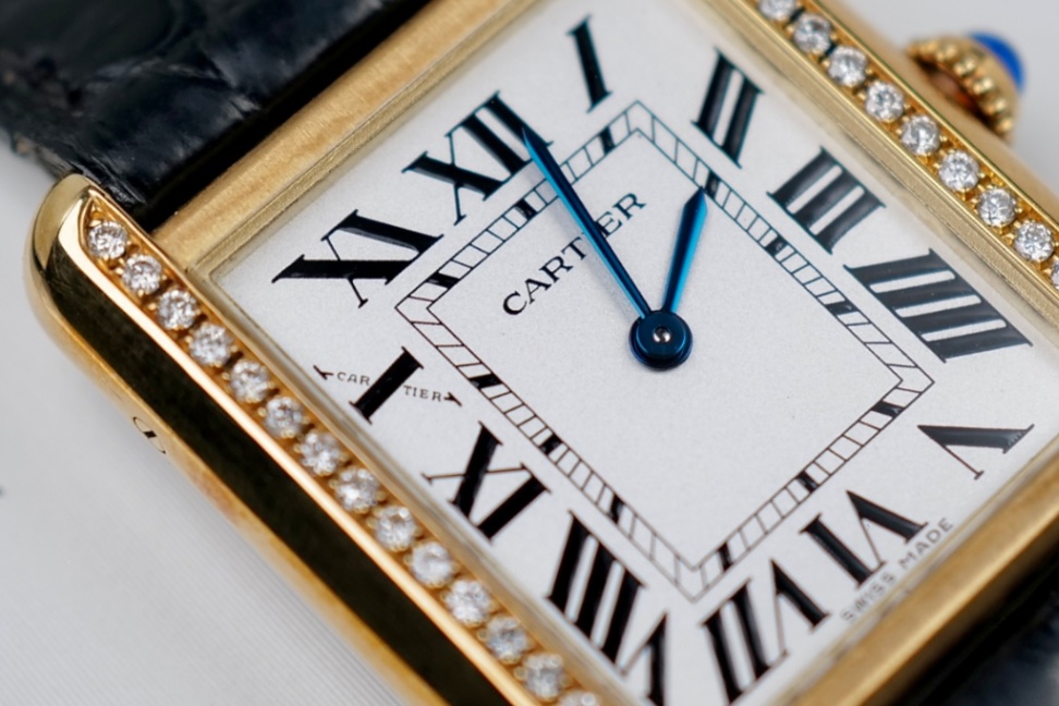 Cartier Tank Solo Gold Diamonds Small Size 2743 - Image 2