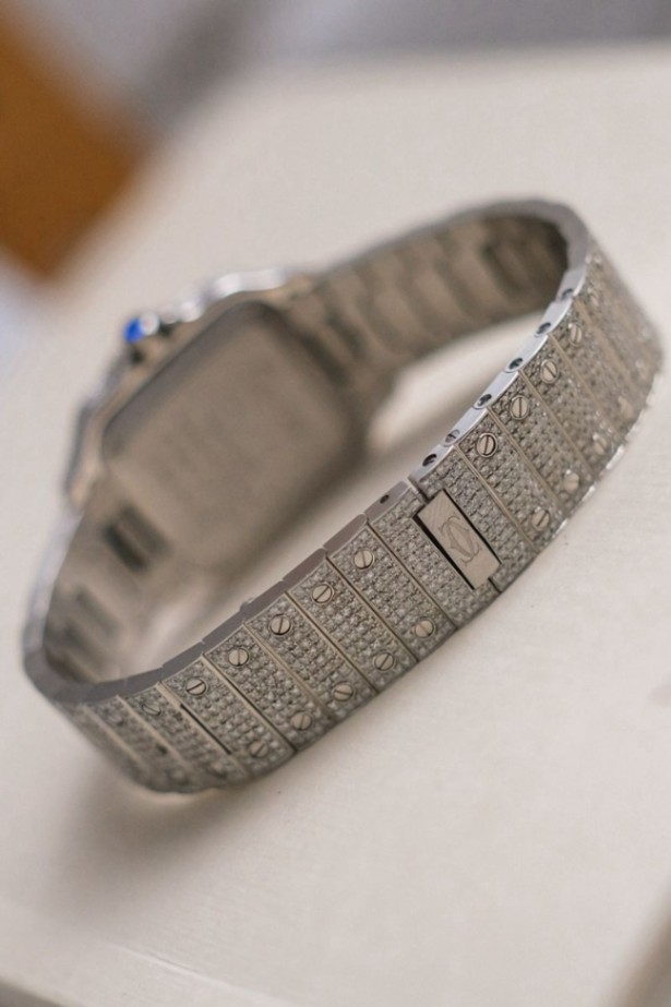 Cartier Santos de Cartier Small Full Diamond Ref. WSSA0082 thumbnail 4