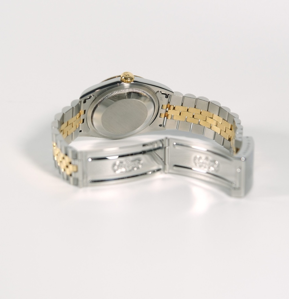 Rolex Datejust 16233 Blue Vignette Diamond Dial Two-Tone Jubilee 1996 36mm. thumbnail 3
