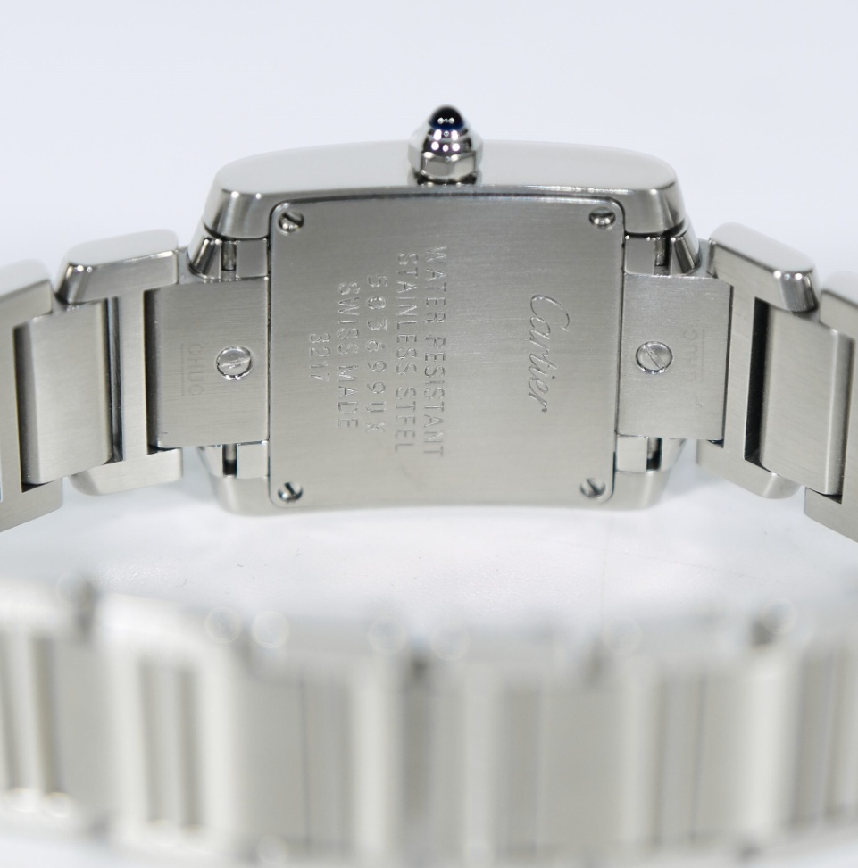 Cartier Tank Francaise 3217 Small Silver Diamond Dial Stainless steel 2015 - Image 4