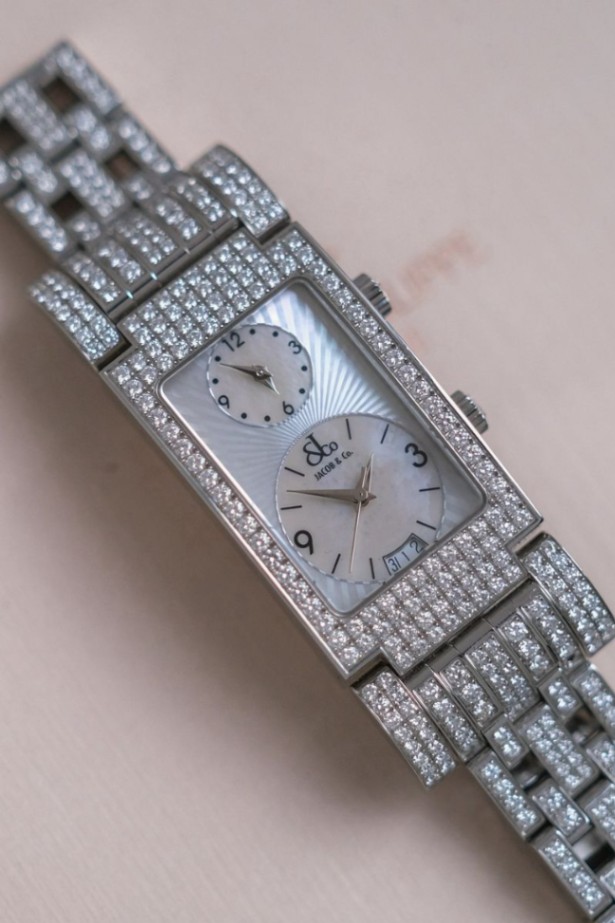 Jacob & Co Angel  Dual Time MOP Full Diamond thumbnail 2