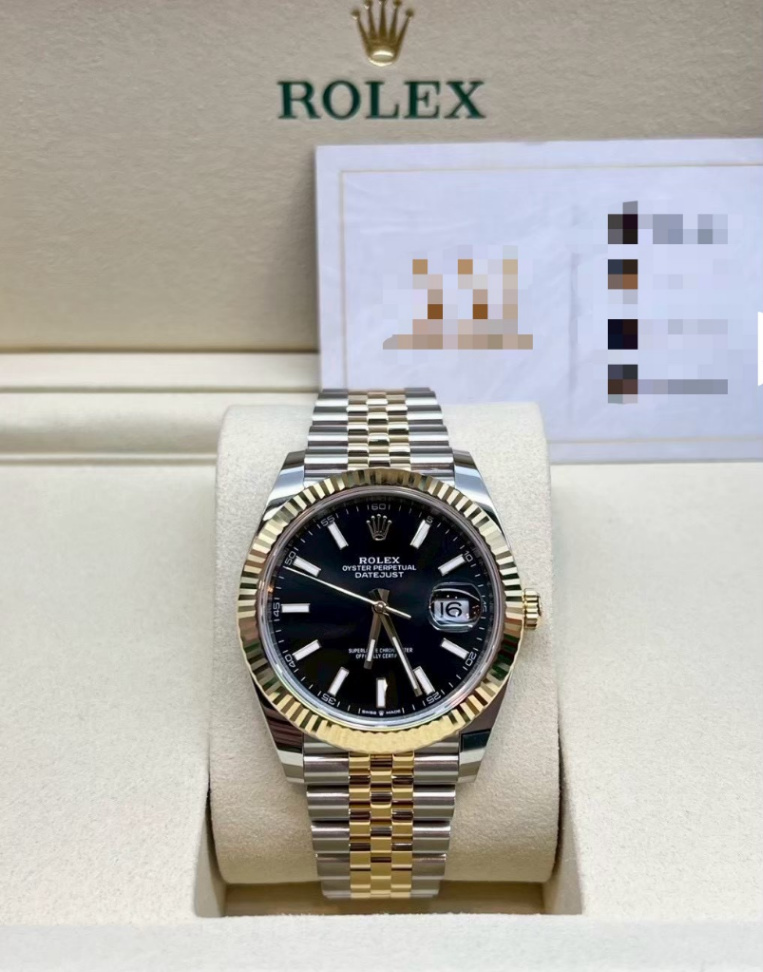 Used Datejust Black Dial 2t Yellow Gold 41mm - Image 1