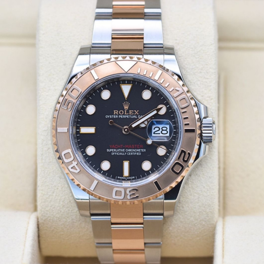Used Yacht Master Black Dial 2t Rose Gold 40mm