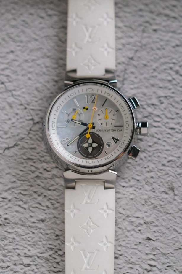 Louis Vuitton Tambour Lovely Cup Mother of Pearl 34mm
