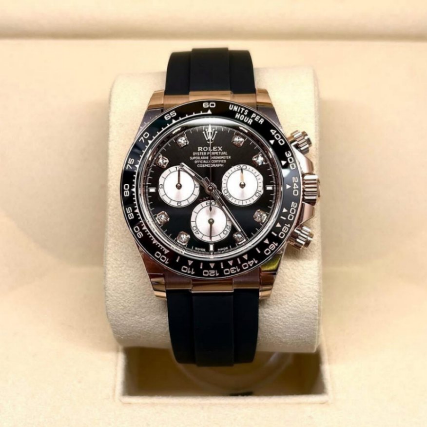 Daytona Black Diamond Rose Gold Oysterflex 40mm