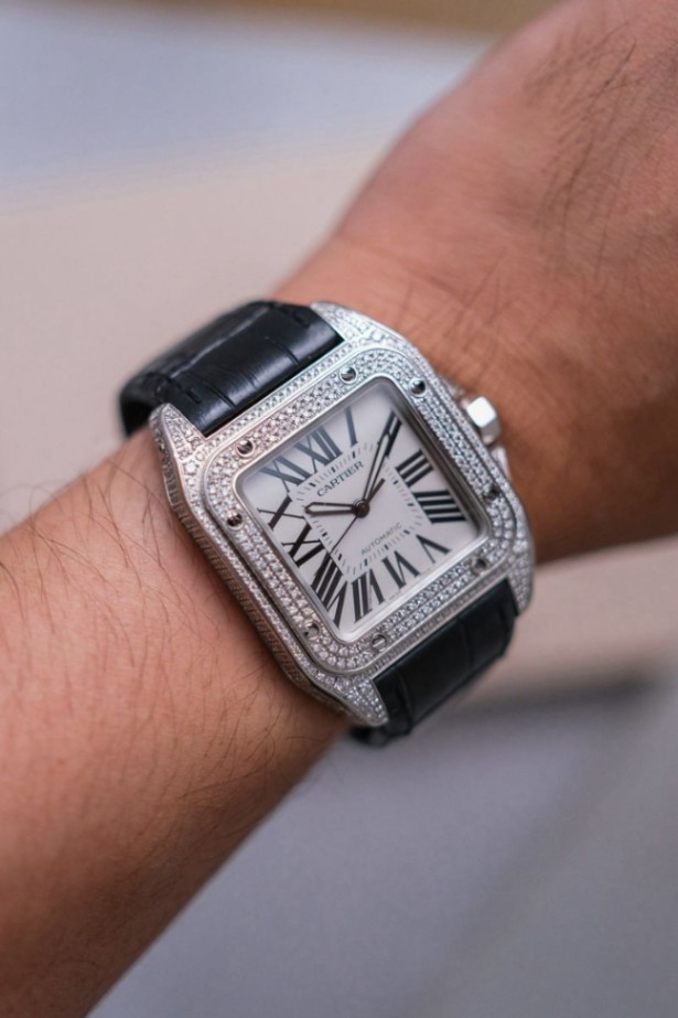 Cartier Santos 100 XL Diamonds thumbnail 4