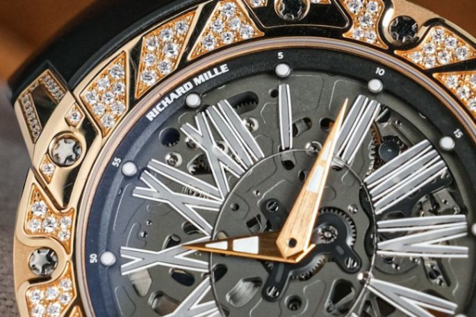 Richard Mille Extra Flat 18K Rose Gold Diamonds RM033 - Image 4