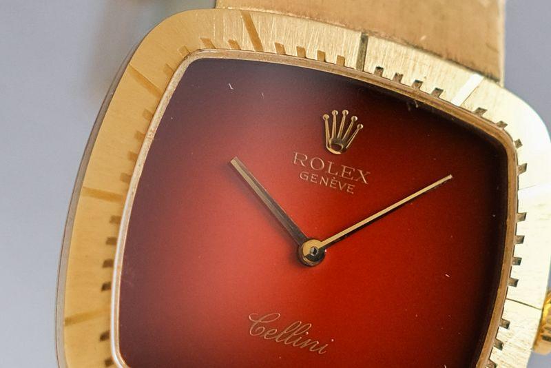 Rolex Cellini Red Vignette Full 18K Gold Vintage - Image 4