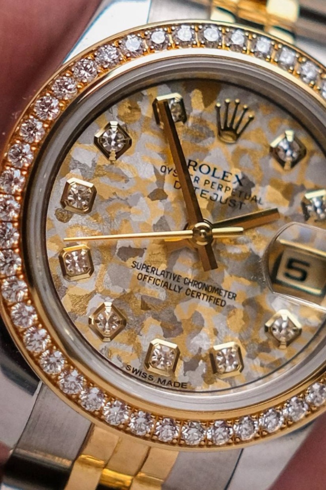 Rolex Lady Datejust 2 Tone Diamond Golden Crystal Dial Ref. 179383 thumbnail 3