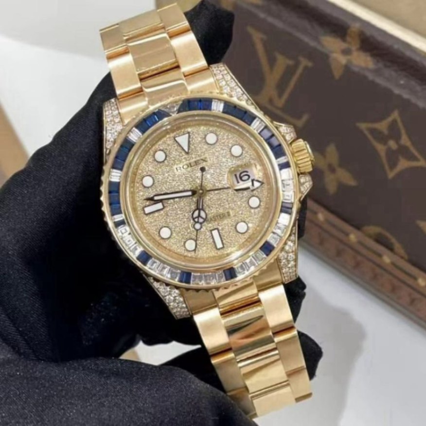 ROLEX GMT-MASTER II FACTORY SAPPHIRE & DIAMOND PAVÉ
