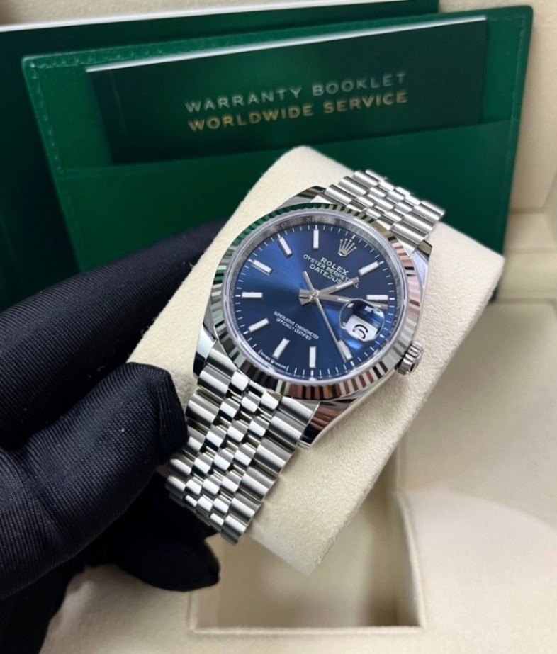 ROLEX Datejust Blue Dial Jubilee 126234 36mm thumbnail 3