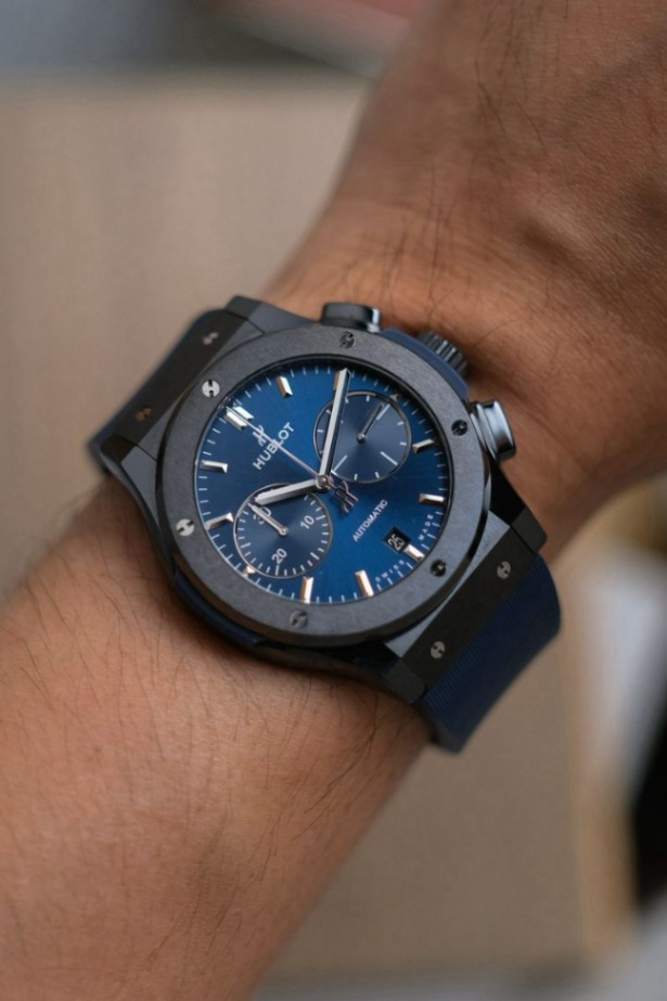 Hublot Classic Fusion Ceramic Blue Chronograph thumbnail 3