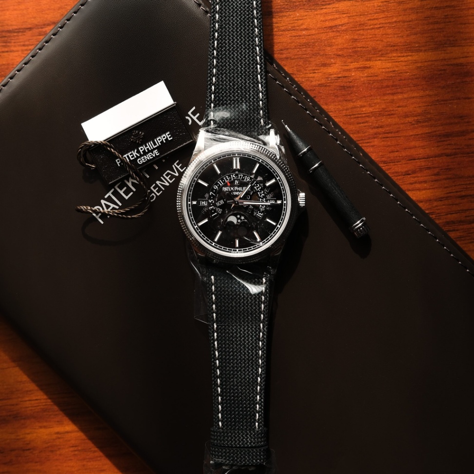 Patek Philippe New Grand Complications 6159G-001 Perpetual Calendar Skeletonized Dial Black Fabric Strap 2025