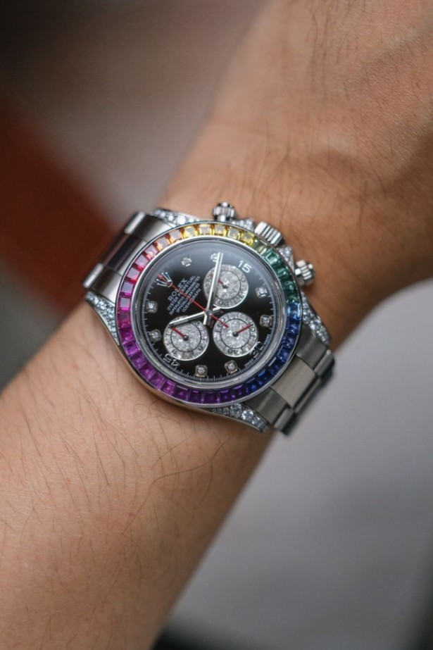 Rolex Daytona Rainbow 18k White Gold - Image 3