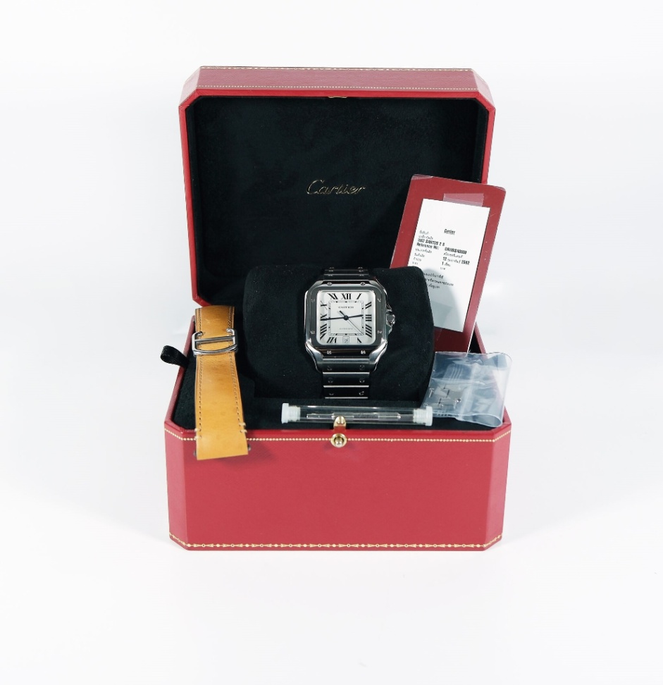 Cartier Santos WSSA0009 Large Silver Dial Stainless steel 2019 - Image 10