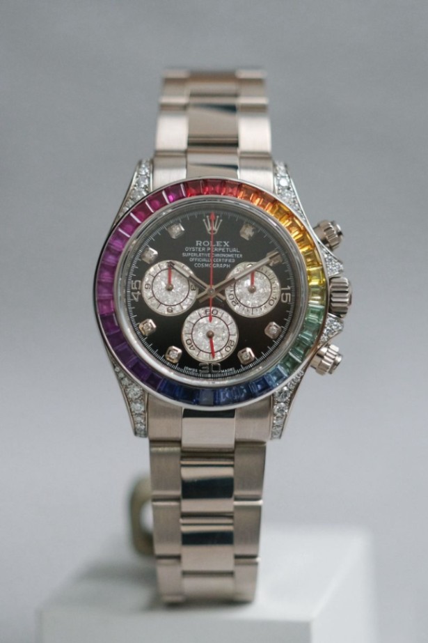 Rolex Daytona Rainbow 18k White Gold
