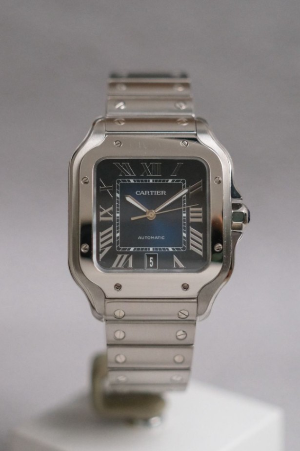 Cartier De Santos L Blue Dial