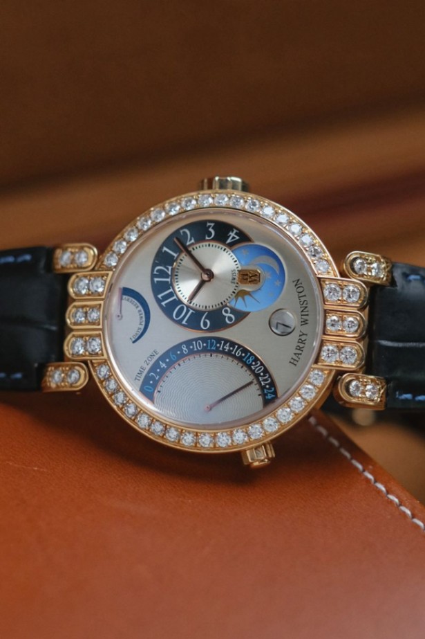 Harry Winston Premier Timezone 18K Rose Gold Diamond - Image 4