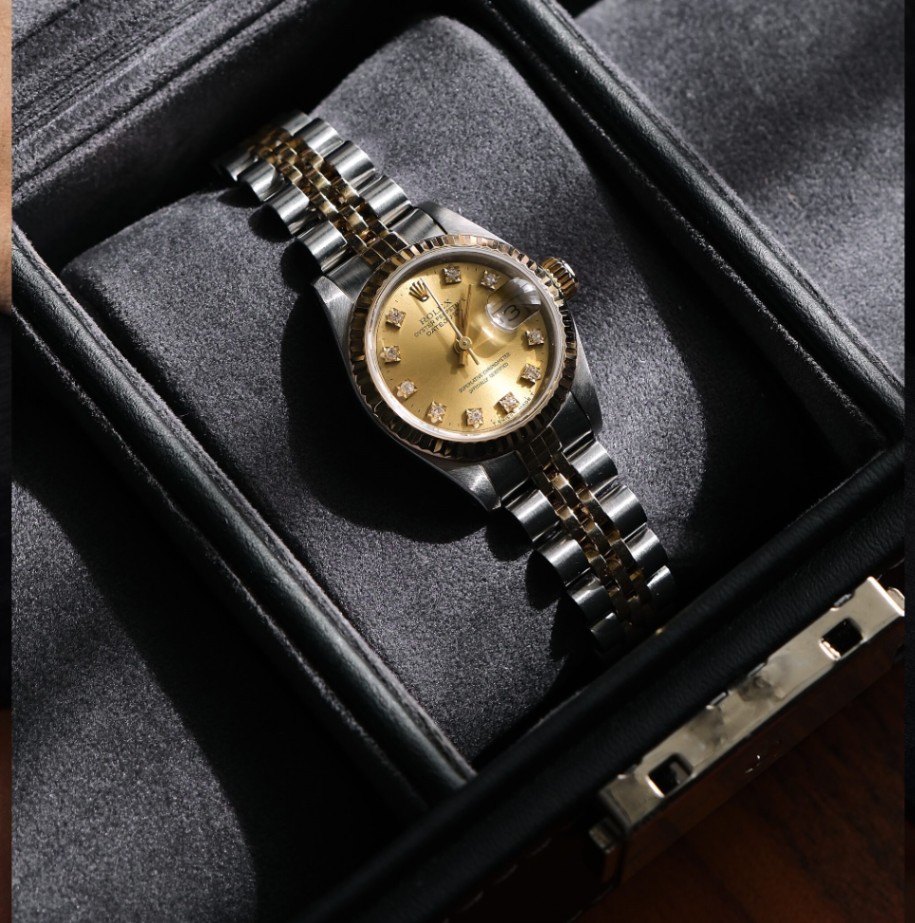 Rolex Datejust 69173 Champagne Diamond Dial Two-Tone Jubilee 1991 26mm. - Image 6