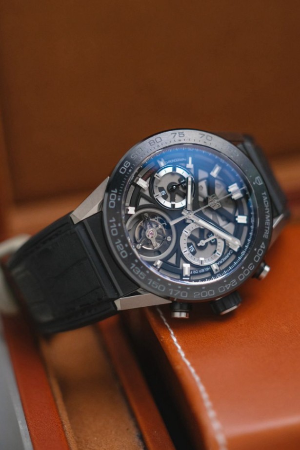 TAG HEUER CARRERA 02T TOURBILLON CHRONOGRAPH CERAMIC BEZEL thumbnail 5