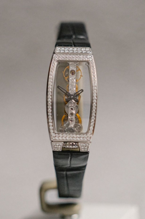 Corum Golden Bridge 18K White Gold Diamond Lady