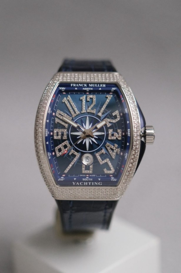 Franck Muller Vanguard Yachting Blue V45 Diamond